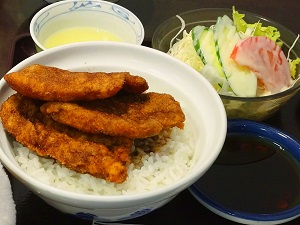 ヨーロッパ軒 ソースかつ丼 サラダ